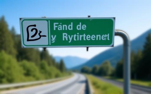 Das offizielle grüne Autobahnschild der Schweiz.